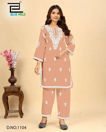Blue Hills Wonder Vol 3 Rayon Kurti With Pant Collection