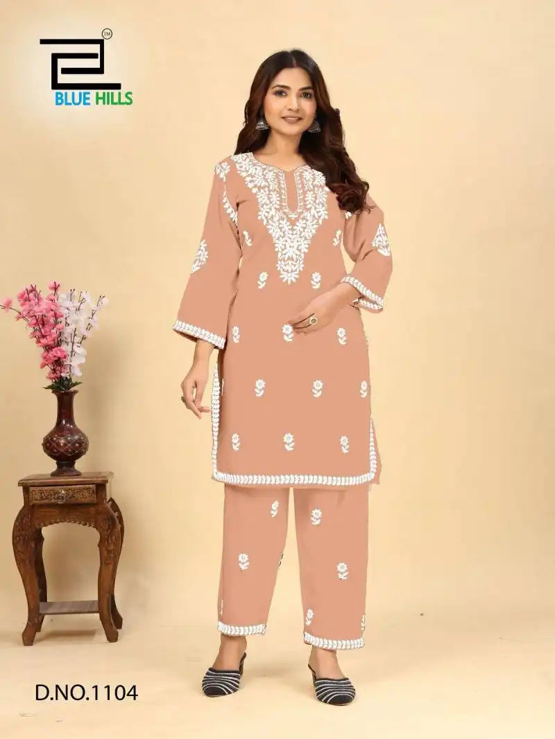 Blue Hills Wonder Vol 3 Rayon Kurti With Pant Collection
