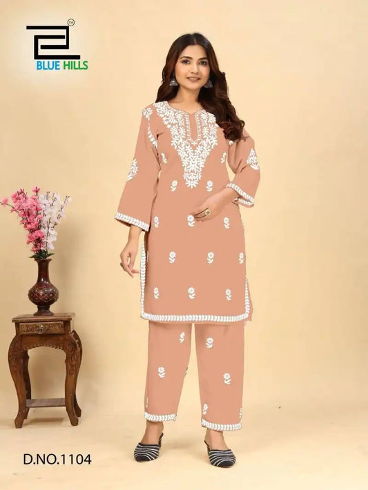 Blue Hills Wonder Vol 3 Rayon Kurti With Pant Collection