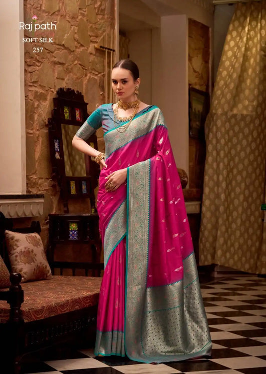Rajpath Gatha Soft Silk Designer Wedding Wear Sari Collection 257