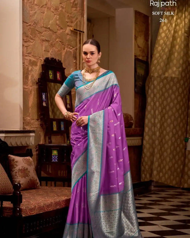 Rajpath Gatha Soft Silk Designer Wedding Wear Sari Collection 261