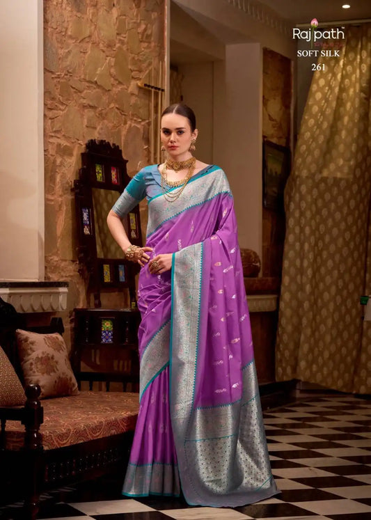 Rajpath Gatha Soft Silk Designer Wedding Wear Sari Collection 261