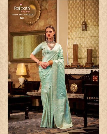 Rajpath Shella Gold Soft Satin Silk Sari Collection 276