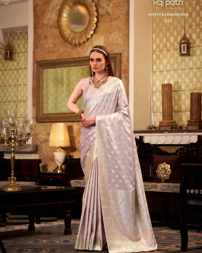 Rajpath Shella Gold Soft Satin Silk Sari Collection  277