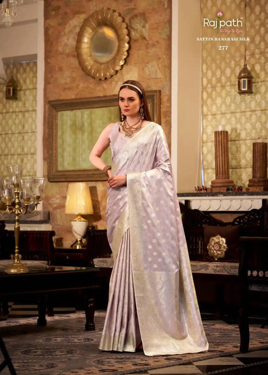 Rajpath Shella Gold Soft Satin Silk Sari Collection  277