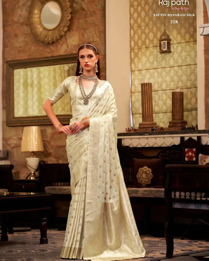 Rajpath Shella Gold Soft Satin Silk Sari Collection 278