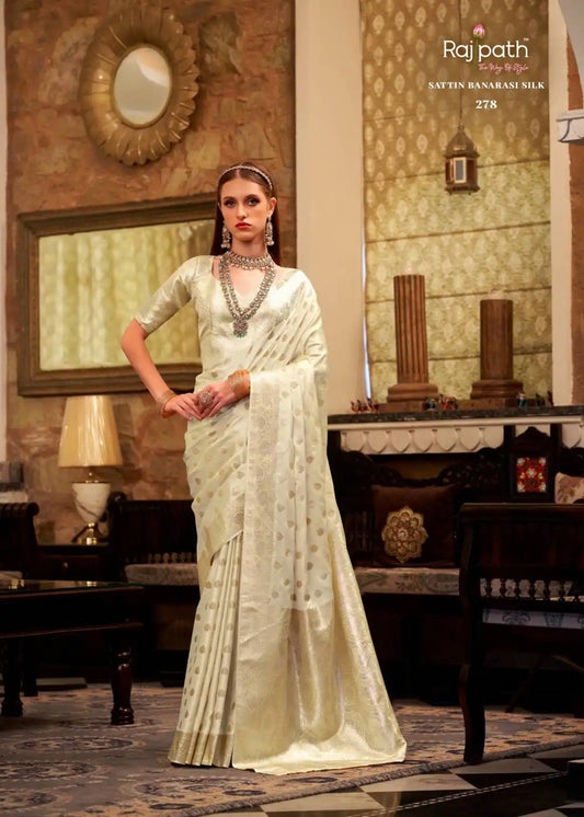 Rajpath Shella Gold Soft Satin Silk Sari Collection 278