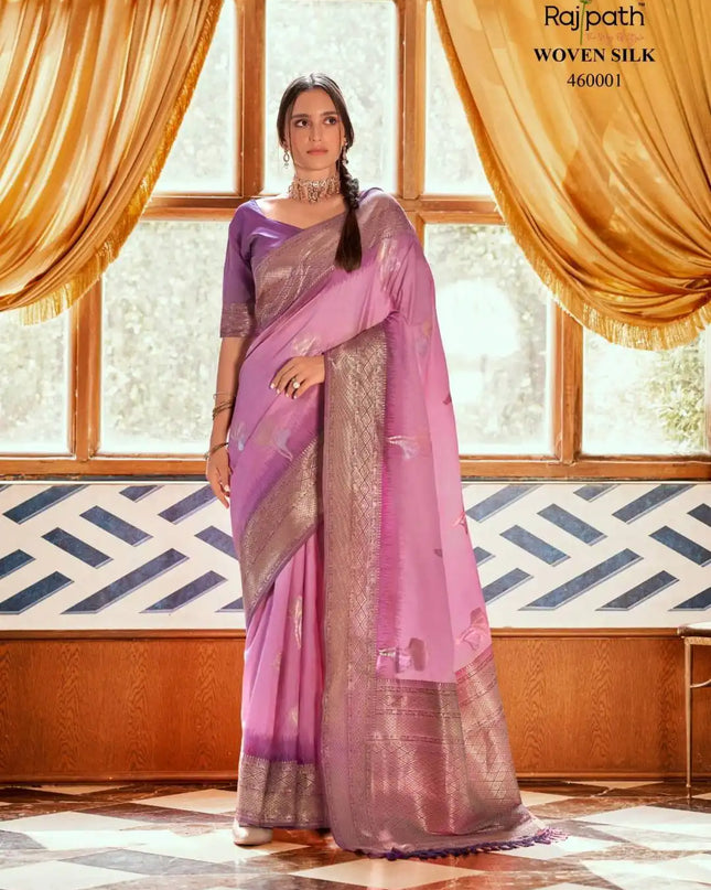 Rajpath Roseberry Silk Soft Silk Designer Sari 460001