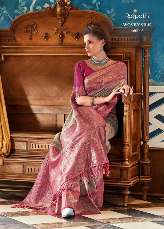 Rajpath Roseberry Silk Soft Silk Designer Sari  460005