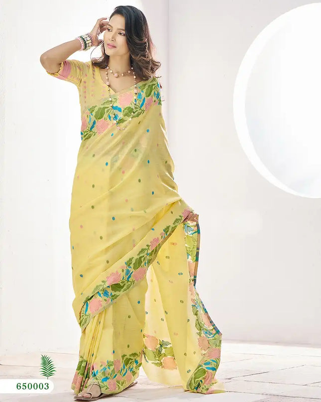 Rajpath Gulabi Linen Silk Sari Collection 650003