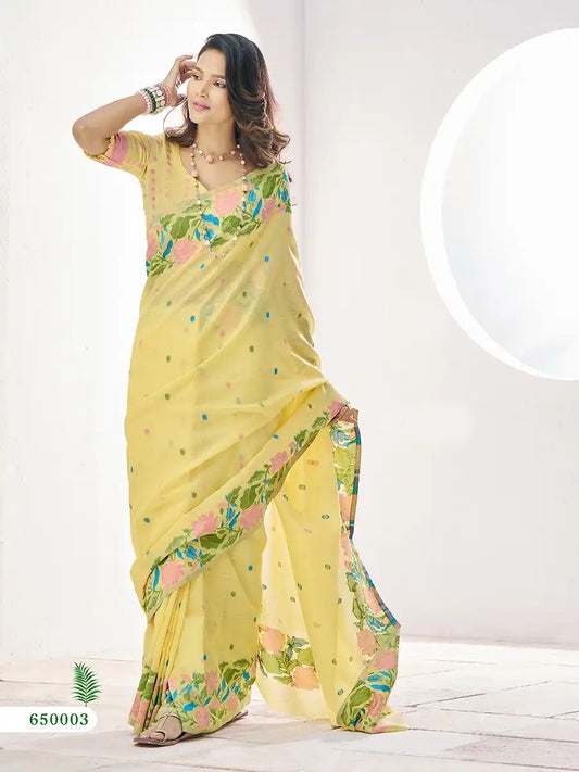 Rajpath Gulabi Linen Silk Sari Collection 650003