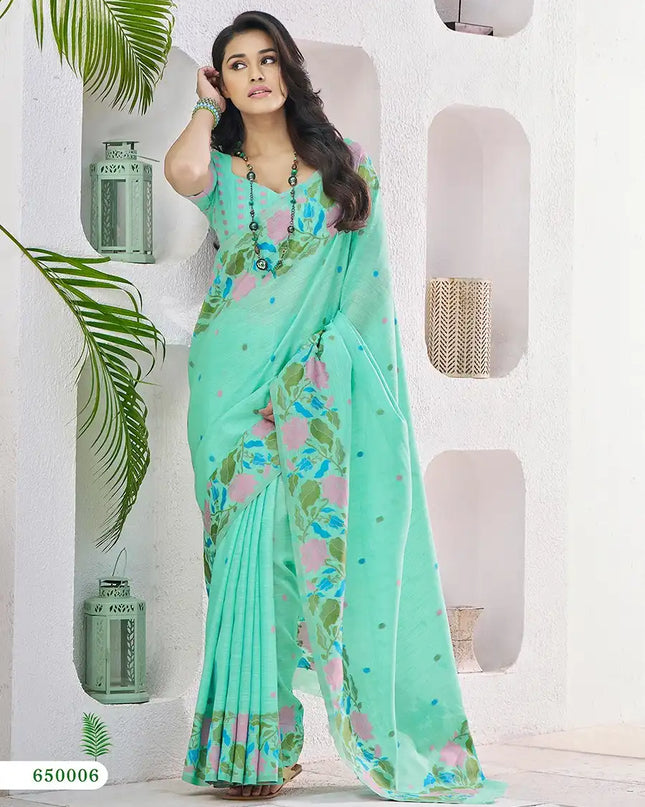 Rajpath Gulabi Linen Silk Sari Collection 650006