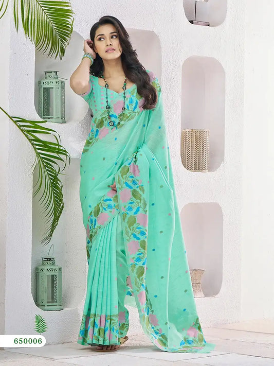 Rajpath Gulabi Linen Silk Sari Collection 650006