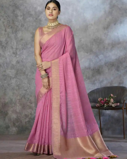Rajpath Ronak Tissue Silk With Zari Border Saree Collection 640006