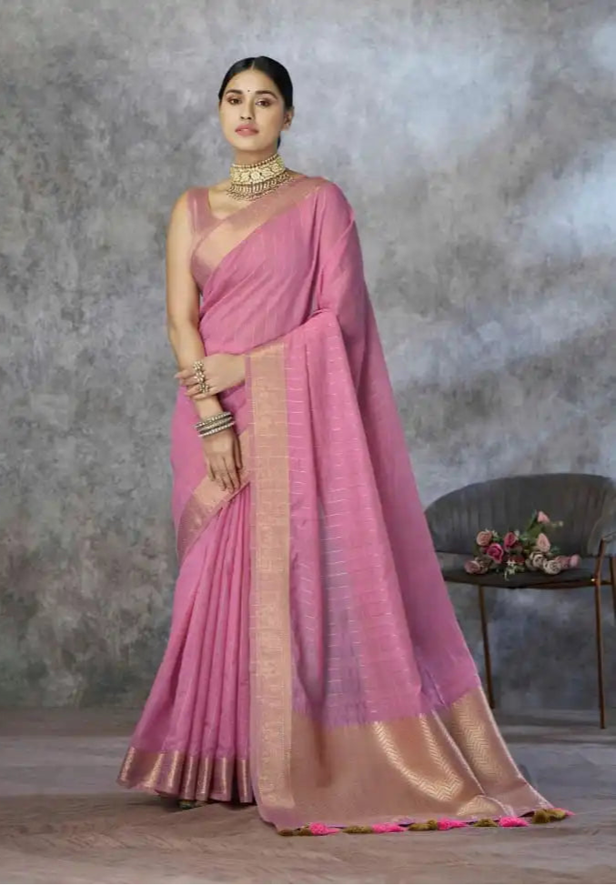 Rajpath Ronak Tissue Silk With Zari Border Saree Collection 640006