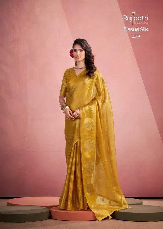 Rajpath Mini Silk Tissue Weaving Saree Collection 479