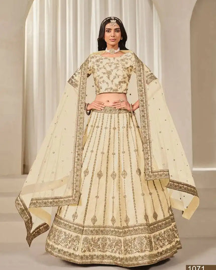 Mehvish Mohini Vol 1 Cream Color Art Silk Designer Lehenga Choli Collection 2025