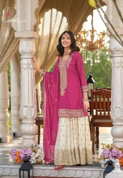 Eba Seerat Chinon Digital Printed Sharara Suit Wedding Collection