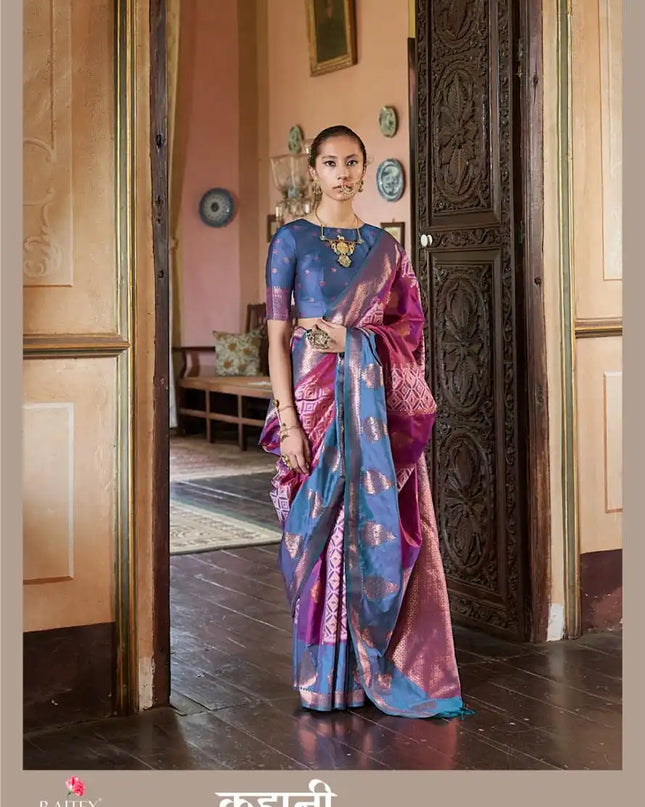 Rajtex Kahaani Silk Pochampally Weaving Sarees Online 416004