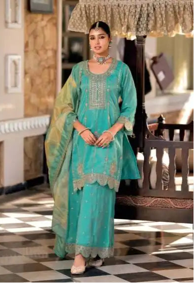 Eba Diya Shimmer Embroidered Ready Made Suits Collection