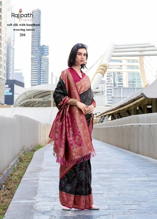 Rajpath Sugandh Silk Soft Silk With Bandhani Sarees Collection 204