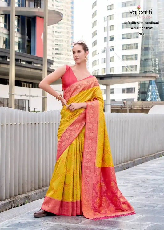 Rajpath Sugandh Silk Soft Silk With Bandhani Sarees Collection 203