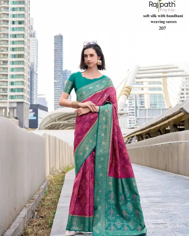Rajpath Sugandh Silk Soft Silk With Bandhani Sarees Collection 207