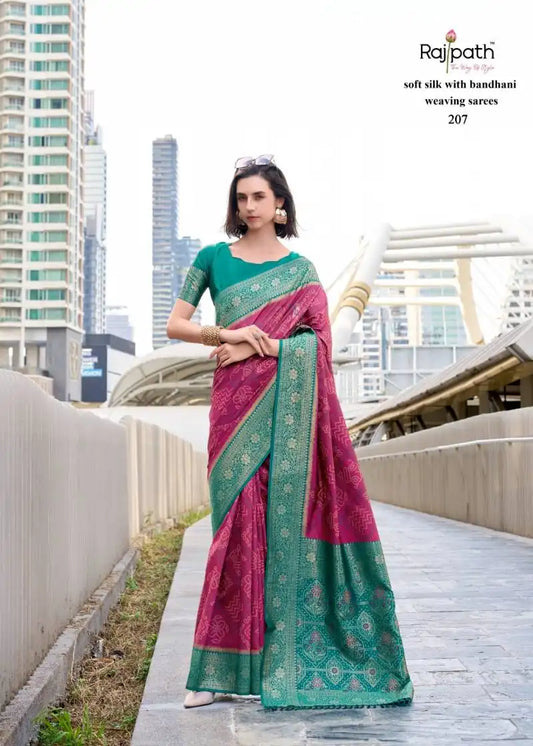 Rajpath Sugandh Silk Soft Silk With Bandhani Sarees Collection 207