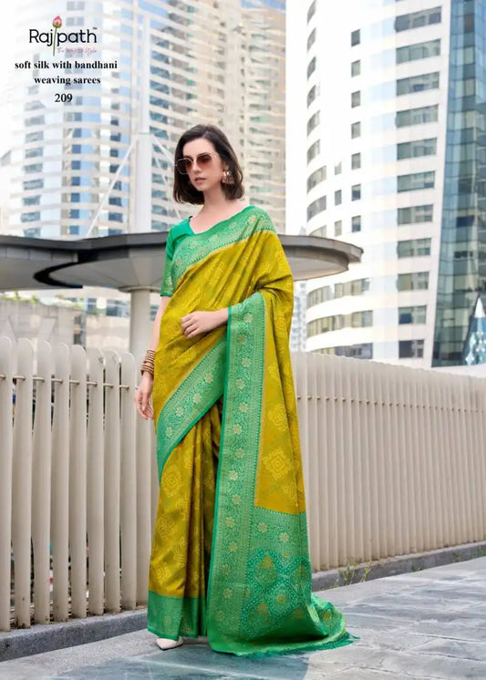 Rajpath Sugandh Silk Soft Silk With Bandhani Sarees Collection 209