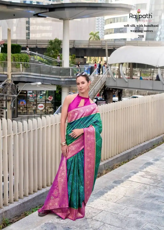 Rajpath Sugandh Silk Soft Silk With Bandhani Sarees Collection 208