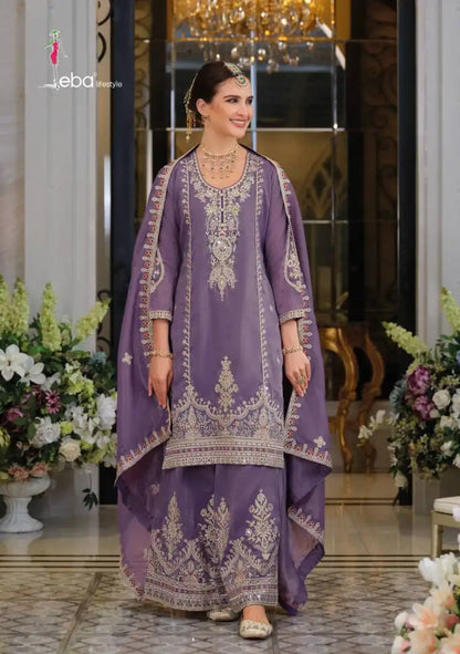 Eba Paradise Shimmer With Embroidered Ready Made Suits Collection