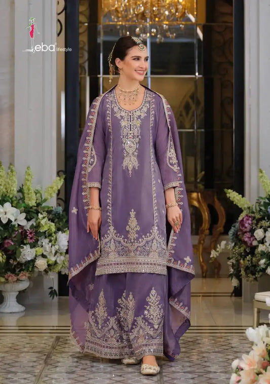 Eba Paradise Shimmer With Embroidered Ready Made Suits Collection