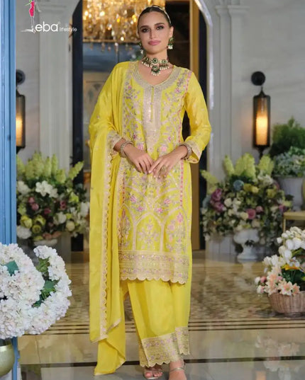 Eba Sitaaray Chinon With Embroidered Ready Made Suits Collection