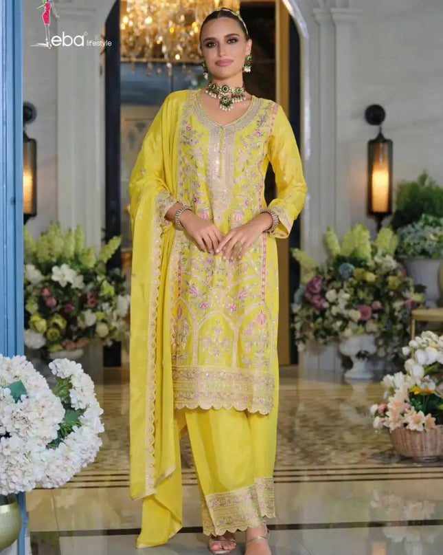 Eba Sitaaray Chinon With Embroidered Ready Made Suits Collection