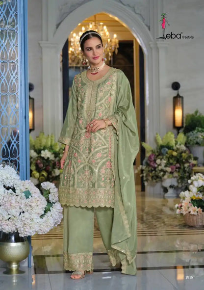 Eba Sitaaray Chinon With Embroidery Ready Made Suits Design