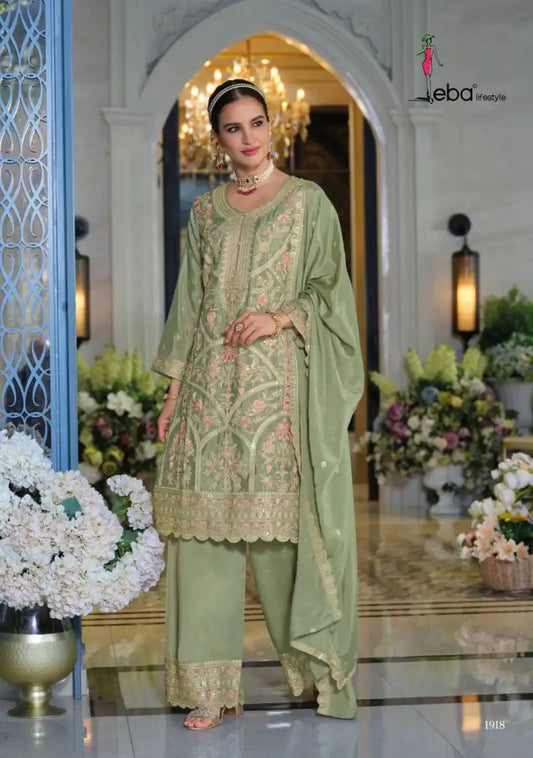Eba Sitaaray Chinon With Embroidery Ready Made Suits Design