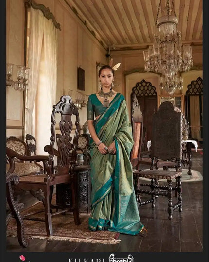 Rajtex Kilkari Tussar Silk Weaving Fancy Saree 417004
