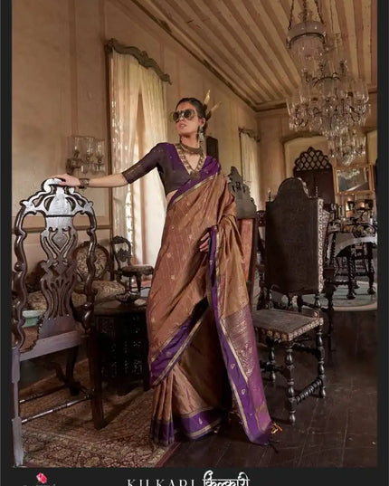 Rajtex Kilkari Tussar Silk Weaving Fancy Saree 417005