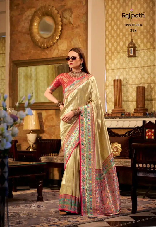 Rajpath Keshavam Tissue Silk Fancy Sarees 318