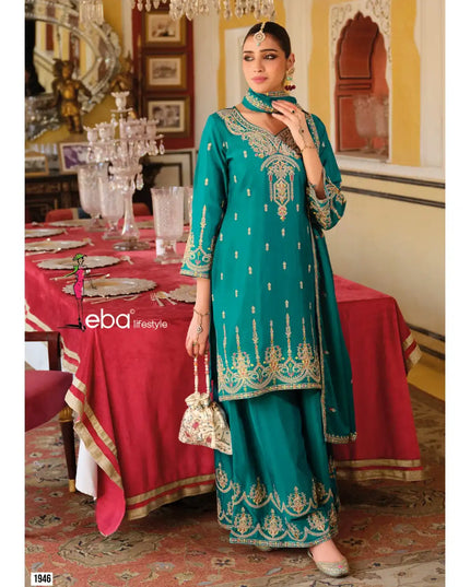 Eba Chhavi Chinon Sharara Suit Diwali