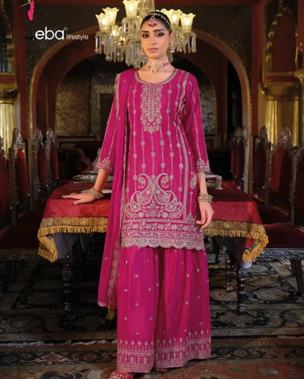 Eba Surbhi Chinon Embroidery Suits Diwali Special Design