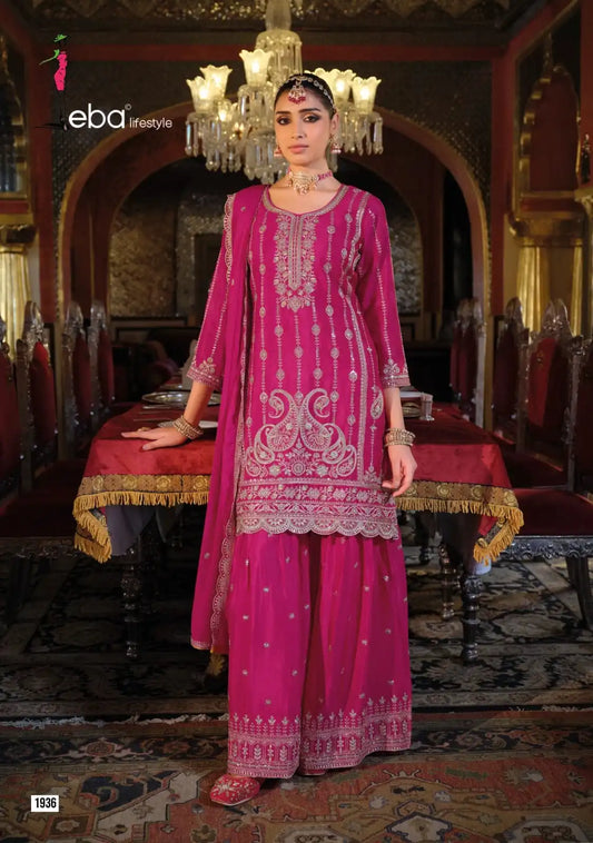 Eba Surbhi Chinon Embroidery Suits Diwali Special Design