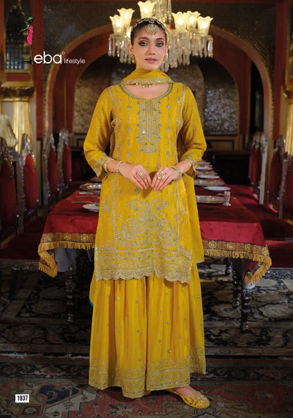 Eba Surbhi Chinon Embroidery Suits Diwali Special Collection