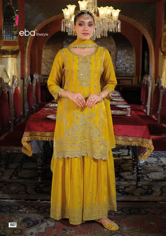 Eba Surbhi Chinon Embroidery Suits Diwali Special Collection