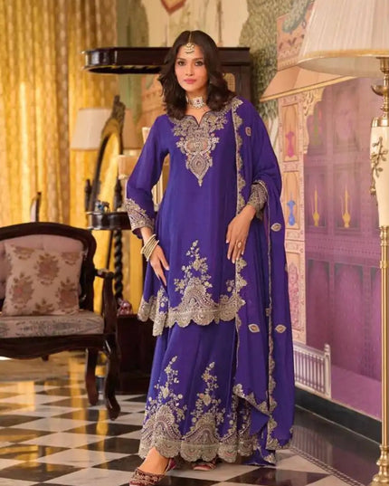 Eba Kalista Chinon Diwali Special Salwar Suit With Embroidery Collection
