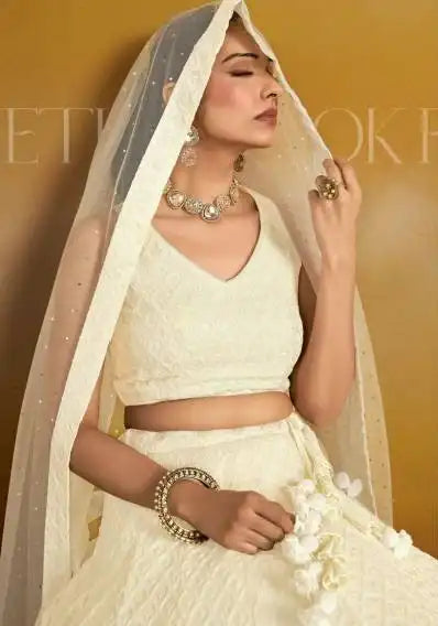 Zeel Florance Vol 2 White Georgette Lehenga Choli Collection