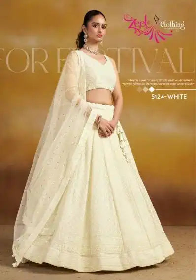 Zeel Florance Vol 2 White Georgette Lehenga Choli Collection
