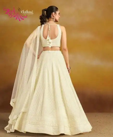 Zeel Florance Vol 2 White Georgette Lehenga Choli Collection