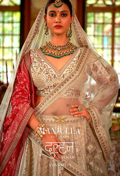 Manjulla Dulhan Vol 3 Bridal Tone Silk Heavy Lehenga Choli Collection