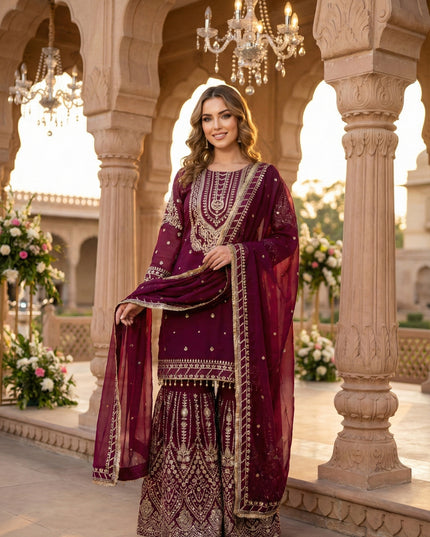 KB 3315 Heavy Georgette Sharara Suit Wedding Collection